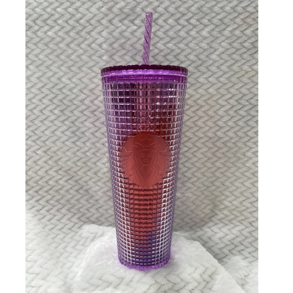 Starbucks Ombré Grid Tumbler💜❤️